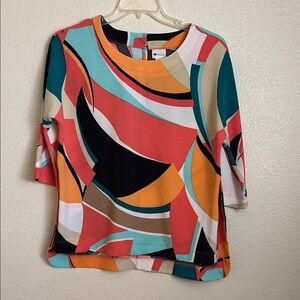 STYLUS Colorful Abstract Blouse